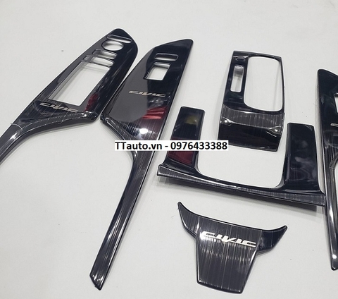 Combo ốp nội thất Titan 4 chi tiết cho Civic 2016-2020
