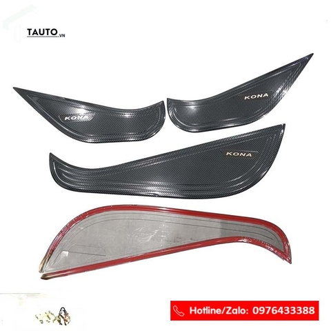 Ốp chống xước Tapli, Táp li cửa Hyundai Kona vân Carbon