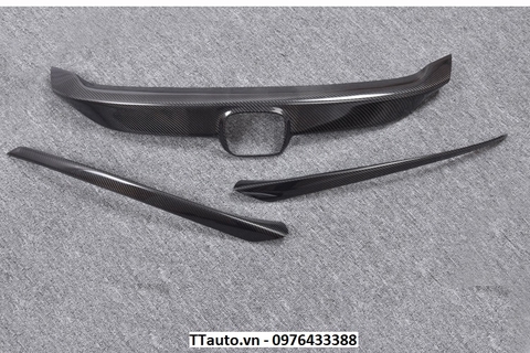 Ốp mặt ca lăng Sợi Carbon Civic 2016-2020