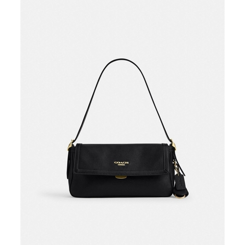 Túi Coach ETTA Small Flap - da nappa đen