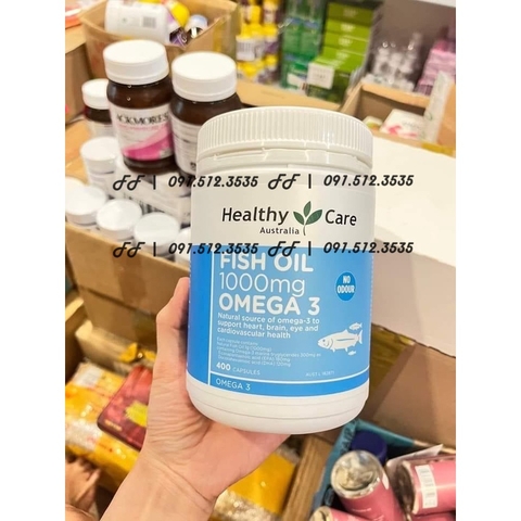 Viên Uống Dầu Cá Fish Oil Healthy Care Omega 3 1000mg 400 Viên Của Úc