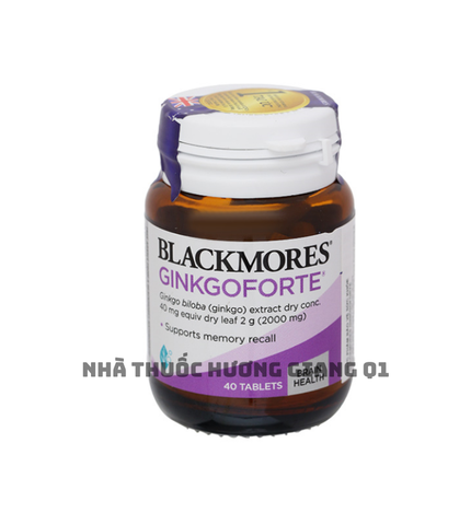 [ Nhập Khẩu] Viên uống Blackmores Ginkgoforte 40 Viên- Cải thiện trí nhớ