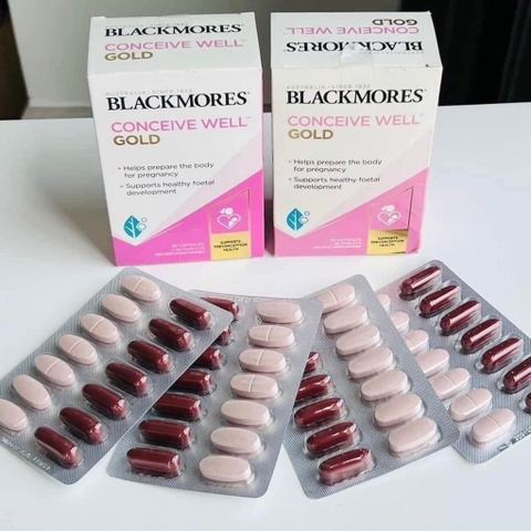 Viên uống hỗ trợ tăng khả năng thụ thai cho nữ Blackmores Conceive Well™ Gold của Úc 56 viên