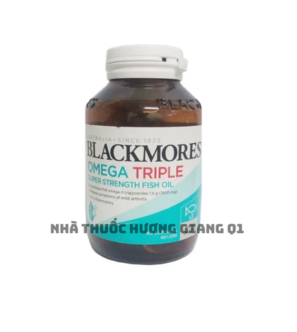 Dầu cá hàm lượng cao Blackmores Omega Triple Super Strength Fish Oil của Úc 60 viên