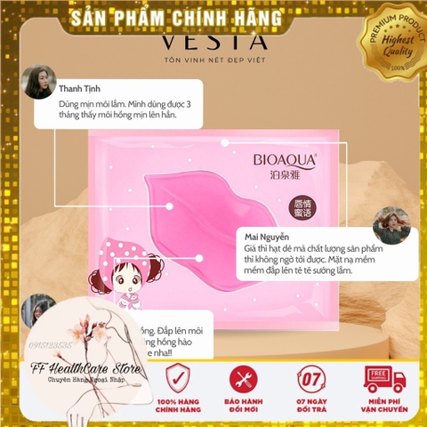( QUÀ TẶNG KÈM ĐƠN HÀNG) Mặt nạ môi bioaqua - mask giấy ngủ dưỡng môi dưỡng ẩm 8gr