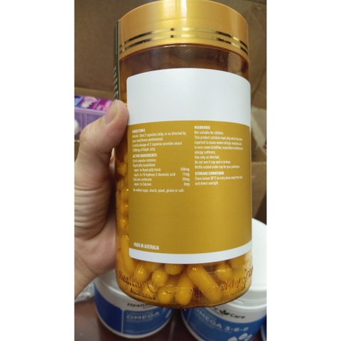 (Mẫu mới) Sữa Ong Chúa Healthy care Royal Jelly 1000mg 365 viên
