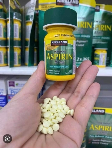 Viên Aspirin Kirkland 81mg Bảo Vệ Tim Mạch, Ngăn Ngừa Đột Quỵ - Set 2 hộp
