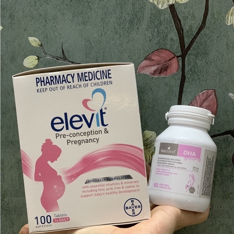 Combo Vitamin cho Mẹ Bầu (Elevit Bầu, Canxi Ostelin, DHA bầu Bioisland, Sắt Bầu Blackmores
