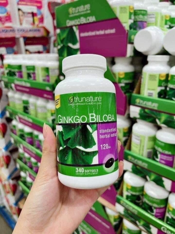 Bổ não Ginkgo Biloba Trunature Tăng Cường Tuần Hoàn Não Mỹ 340 Viên