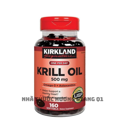 Dầu nhuyễn thể Kirkland Krill Oil 500mg 160 viên của Mỹ