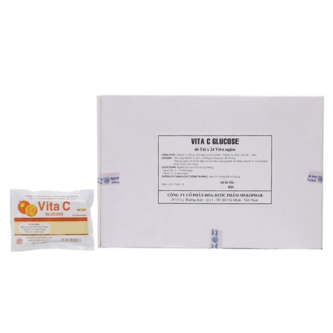 Kẹo ngậm Vita C Glucose giúp bổ sung vitamin C, tăng sức đề kháng (Kẹo cam tuổi thơ) - Gói 24 viên