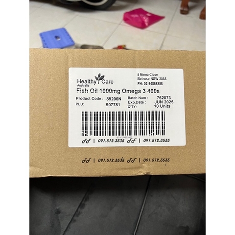 Viên Uống Dầu Cá Fish Oil Healthy Care Omega 3 1000mg 400 Viên Của Úc