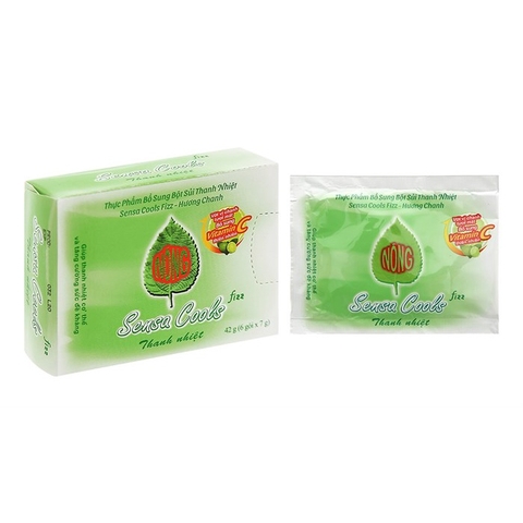 Bột sủi thanh nhiệt Sensa Cools - Thảo dược thanh nhiệt, giảm nóng trong người, lở loét miệng, mụn