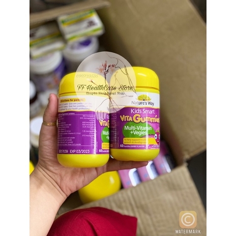 Kẹo Vitamin và Rau Củ Cho Bé Vita Gummies Multivitamin Vegies 60 Viên