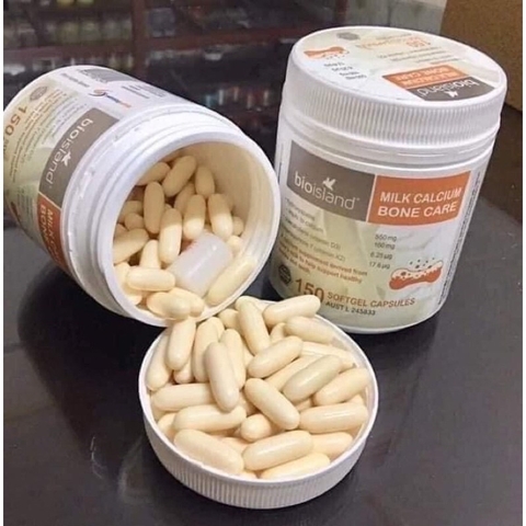 Canxi hữu cơ Bioisland Milk Calcium Bone Care 150 Viên Úc Mẫu Mới