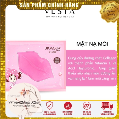( QUÀ TẶNG KÈM ĐƠN HÀNG) Mặt nạ môi bioaqua - mask giấy ngủ dưỡng môi dưỡng ẩm 8gr