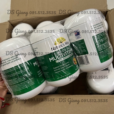 Viên Uống Vitamin Tổng Hợp Và Tảo Biển Nature’s Way Complete Daily Multivitamin Chính Hãng Úc 200v