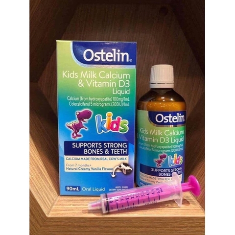 Canxi Ostelin cho bé dạng nước kèm xilanh cho trẻ từ 7 tháng