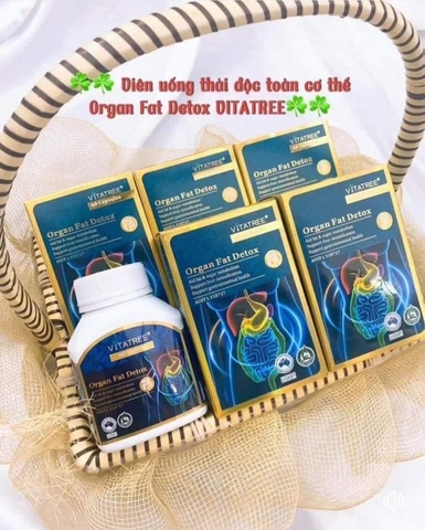 Viên uống hỗ trợ thải độc mỡ nội tạng Vitatree Organ Fat Detox của Úc 60 viên