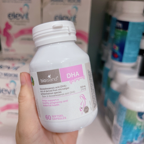 Viên uống bổ sung DHA cho bà bầu Bio Island DHA For Pregnancy của Úc 60 viên