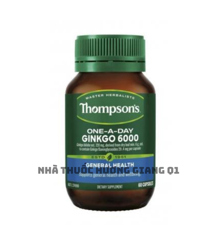 Viên uống bổ não Ginkgo Biloba 6000mg Thompson 60 viên