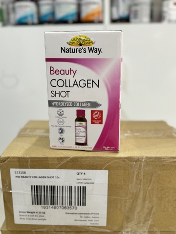 Collagen Shot Nature Way- Hộp 10 Chai- Tăng Collagen, chống lão hoá