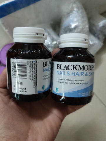 Viên uống hỗ trợ đẹp da, tóc, móng Blackmores Nails Hair & Skin của Úc 120 viên