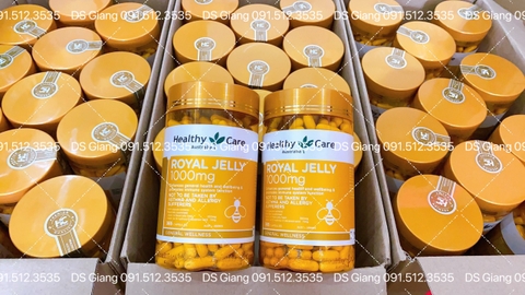 (Mẫu mới) Sữa Ong Chúa Healthy care Royal Jelly 1000mg 365 viên