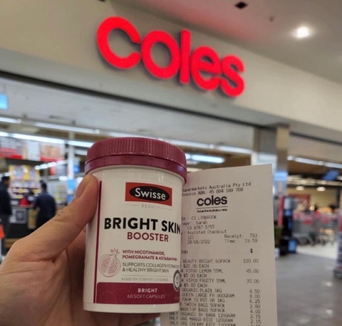 Swisse Bright Skin - Viên Uống Hỗ Trợ Trắng Da Lọ 60 Viên