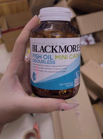 Viên Uống Dầu Cá Mini Cap Blackmores Không Mùi Viên Nhỏ Odourless Fish Oil 400 Viên