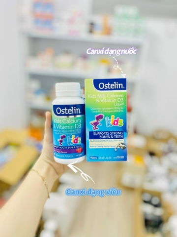 Viên nhai bổ sung canxi và vitamin D3 cho trẻ từ 2 tuổi Ostelin Kids Calcium & Vitamin D3 của Úc 90 viên