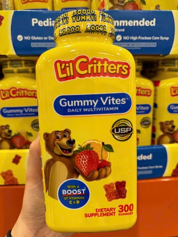 Kẹo dẻo Gummies gấu Mỹ cung cấp Multi Vitamin L’il Critters Gummy Vites 300 Viên