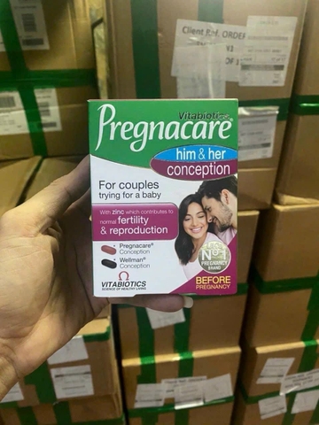 Viên uống tăng thụ thai Him and Her Pregnacare- tăng khả năng thụ thai cho nam và nữ