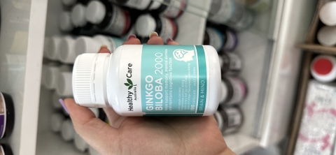 Bổ Não Ginkgo Biloba Healthy Care 2000mg 100 Viên- Giảm đau đầu, mất ngủ