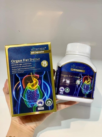 Viên uống hỗ trợ thải độc mỡ nội tạng Vitatree Organ Fat Detox của Úc 60 viên