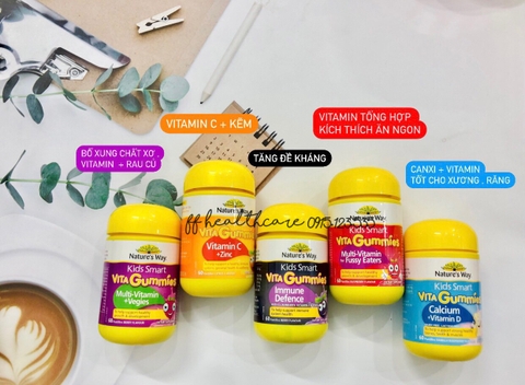 Kẹo Vitamin và Rau Củ Cho Bé Vita Gummies Multivitamin Vegies 60 Viên