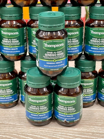 Viên uống bổ não Ginkgo Biloba 6000mg Thompson 60 viên