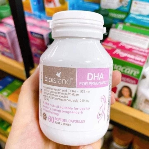 Viên uống bổ sung DHA cho bà bầu Bio Island DHA For Pregnancy của Úc 60 viên