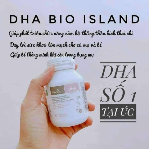Viên uống bổ sung DHA cho bà bầu Bio Island DHA For Pregnancy của Úc 60 viên