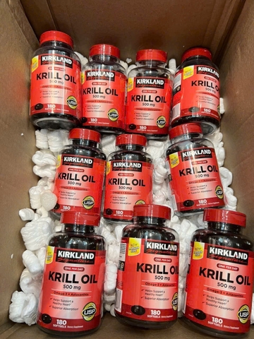 Dầu nhuyễn thể Kirkland Krill Oil 500mg 160 viên của Mỹ