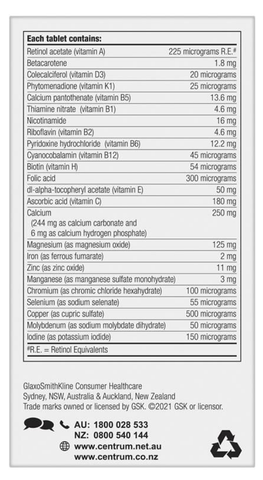 Centrum Men 50- Vitamin tổng hợp cho nam giới trên 50 tuổi