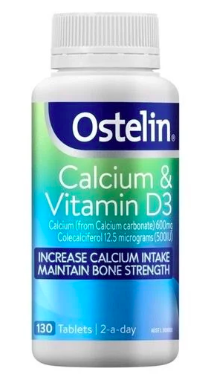 Viên uống bổ sung canxi vitamin D3 cho bà bầu Ostelin Calcium & Vitamin D3 của Úc 130 viên