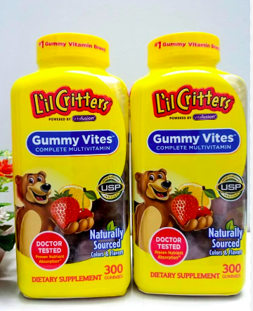 Kẹo dẻo Gummies gấu Mỹ cung cấp Multi Vitamin L’il Critters Gummy Vites 300 Viên