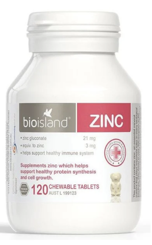 Bio Island ZinC - Viên Bổ Sung Kẽm Cho Bé 120 Viên