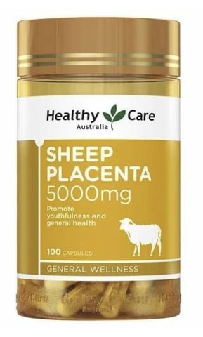 Nhau thai cừu Healthy Care Sheep Placenta 5000mg của Úc 100 viên