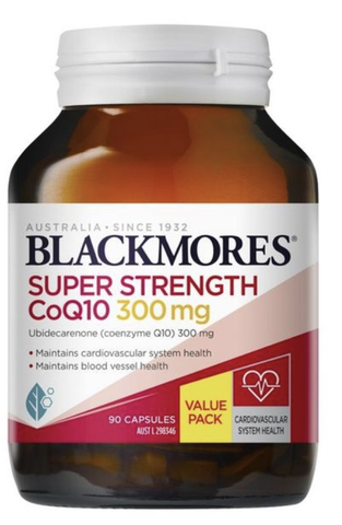 Viên uống hỗ trợ tim mạch Blackmores Super Strength CoQ10 300mg của Úc 90 viên