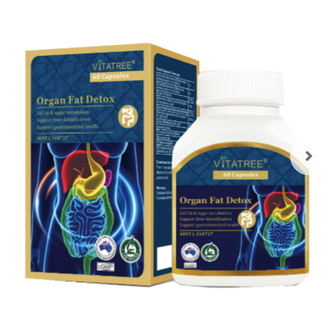 Viên uống hỗ trợ thải độc mỡ nội tạng Vitatree Organ Fat Detox của Úc 60 viên