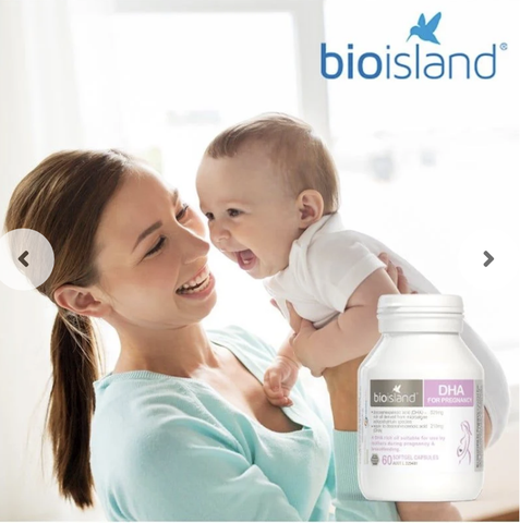 Viên uống bổ sung DHA cho bà bầu Bio Island DHA For Pregnancy của Úc 60 viên