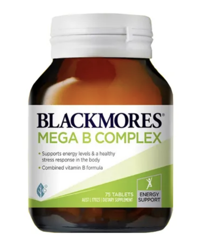 Viên uống bổ sung vitamin B tổng hợp Blackmores Mega B Complex của Úc 75 viên