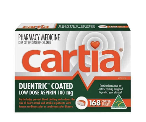 Viên uống Cartia Úc 168 Viên- Phòng đột quỵ và tai biến